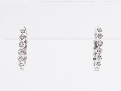 Everyday Diamond Hoop Earrings in 14k White Gold