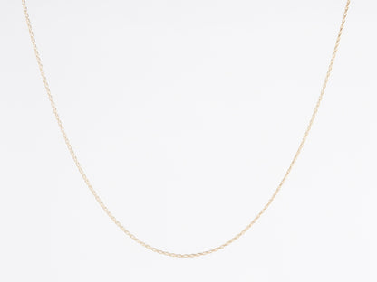 16 Inch Thin Necklace Chain in 14k Yellow Gold