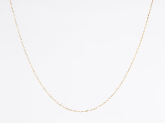 16 Inch Thin Necklace Chain in 14k Yellow Gold