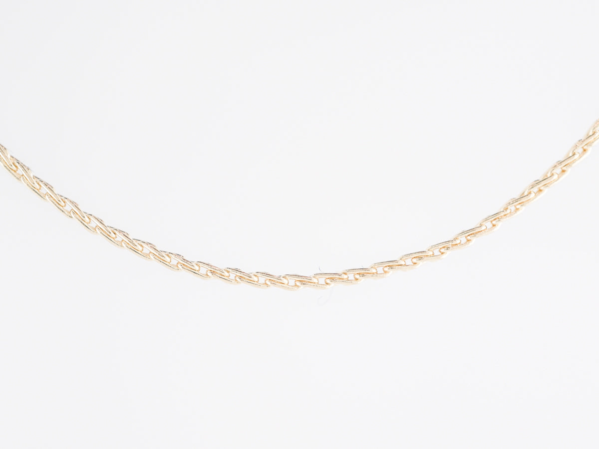 16 Inch Thin Necklace Chain in 14k Yellow Gold