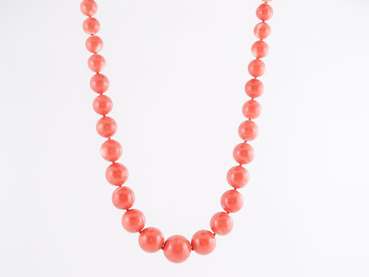 Vintage Coral Bead Necklace