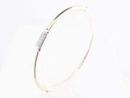 Diamond Cluster Bangle Bracelet in 14K Yellow Gold