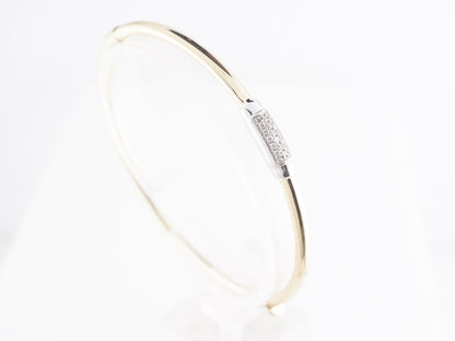 Diamond Cluster Bangle Bracelet in 14K Yellow Gold