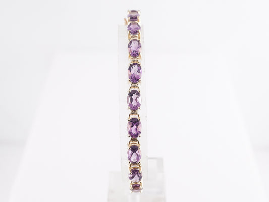 13 Carat Amethyst Bracelet in 14K Yellow Gold