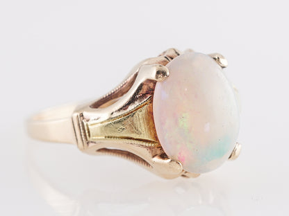 Vintage Mid-Century Opal Ring in 10k Yellow Gold