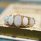 Ornate Victorian Opal Cocktail Ring in 14k Yellow Gold