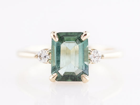 1.40 Tourmaline Engagement Ring in 14k Yellow Gold