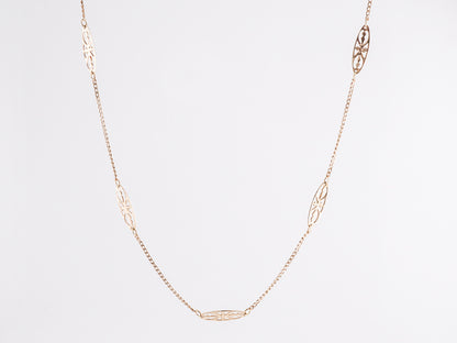 Victorian Chain Link Necklace in 14k Yellow Gold