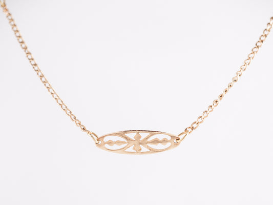 Victorian Chain Link Necklace in 14k Yellow Gold