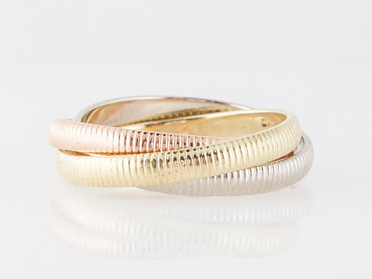 Cartier Trinity Roll Ring in 18k Yellow, White, & Rose Gold