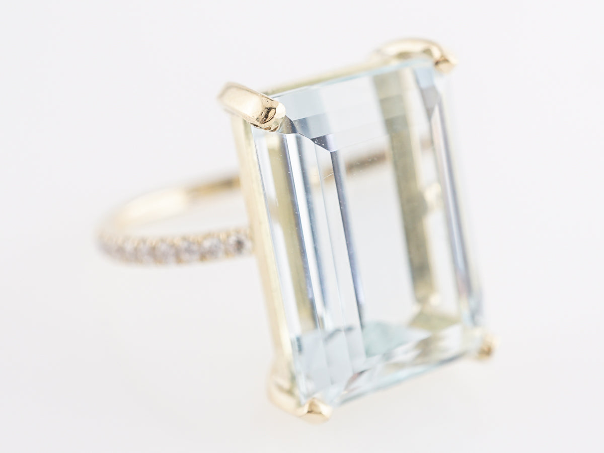 Gold 15 Carat Aquamarine Diamond Ring For Sale at 1stDibs | 15 carat  aquamarine ring, aquamarine costume, 15 carat diamond ring