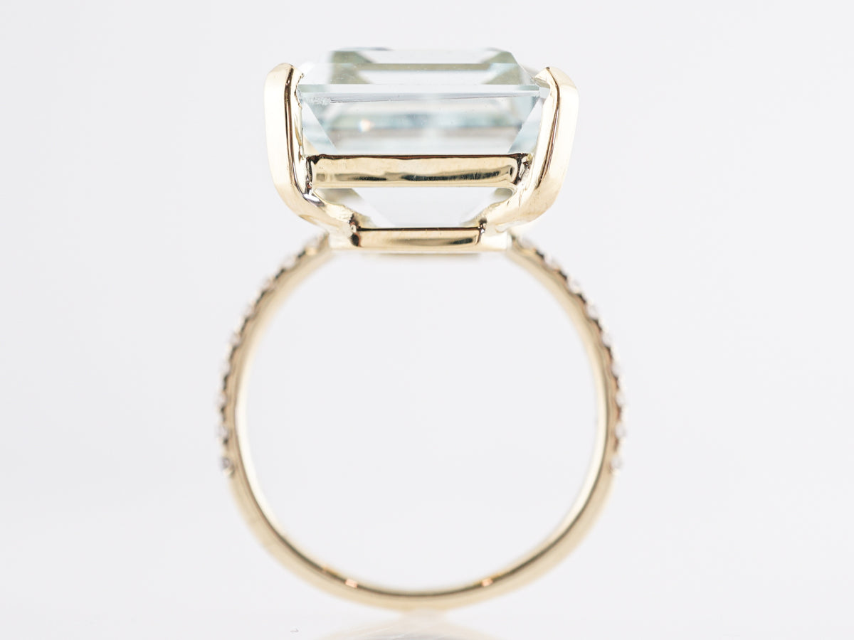 20.50 Ct Aquamarine and 2.15 Ct Diamond, Platinum Dress Ring Vintage Circa  1950 - Etsy Sweden