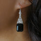 .62 Art Deco Diamond & Onyx Drop Earrings in Platinum