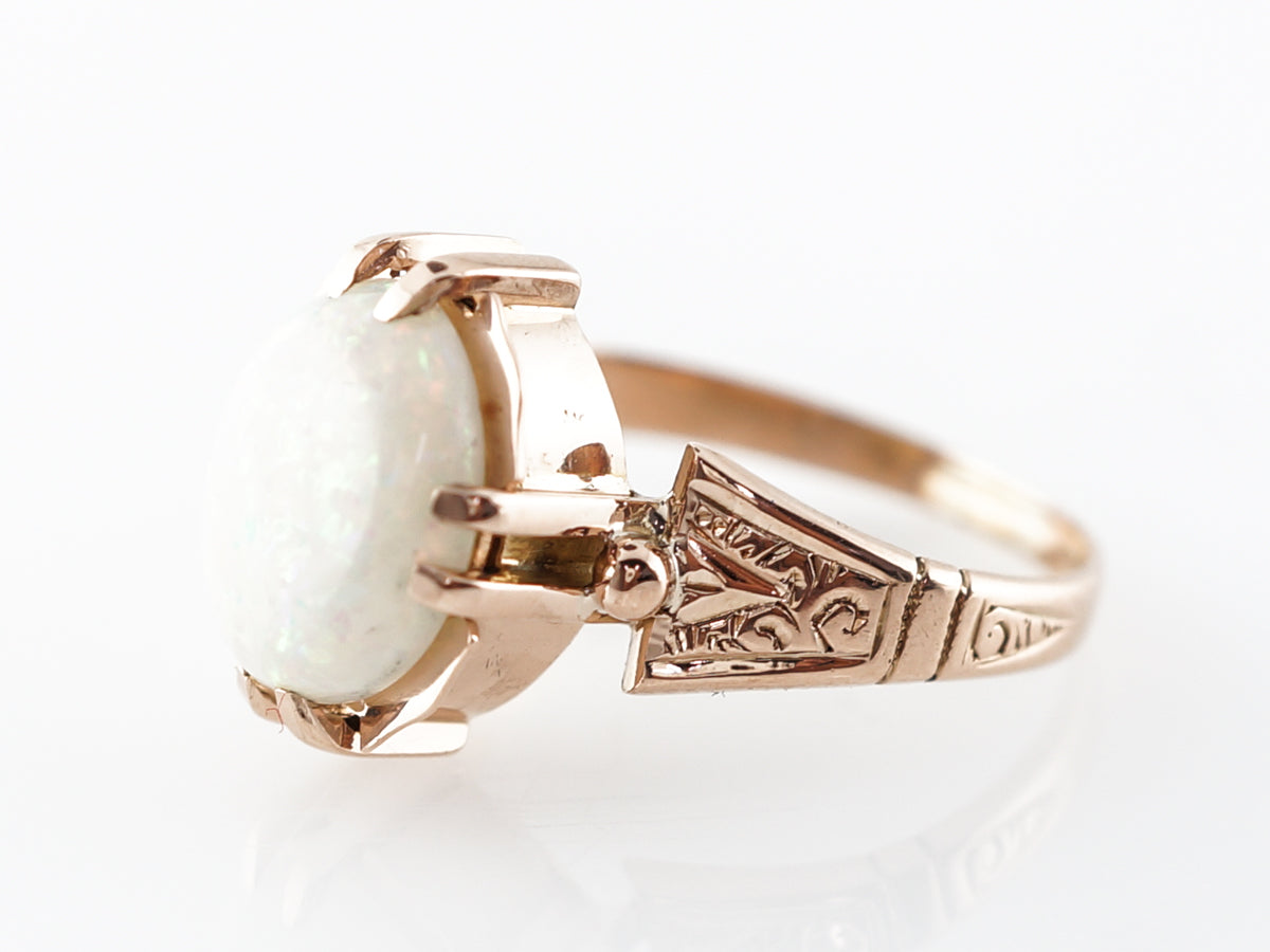 Victorian Opal Cocktail Ring in 14K Rose Gold