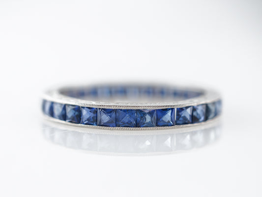 Antique 1920's Sapphire Eternity Band in Platinum