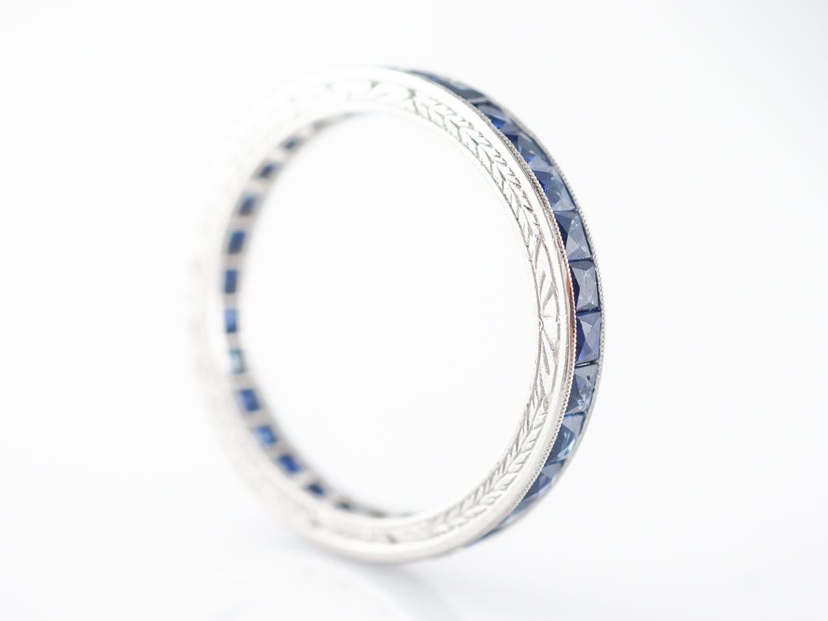 Antique 1920's Sapphire Eternity Band in Platinum