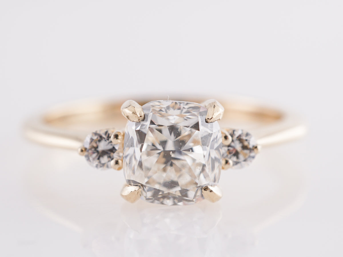 1.32 Carat Cushion Cut Diamond Engagement Ring in 14k