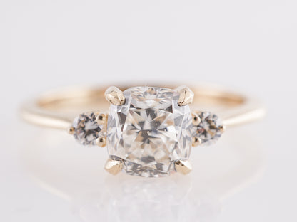 1.32 Carat Cushion Cut Diamond Engagement Ring in 14k