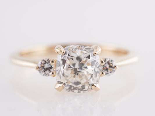 1.32 Carat Cushion Cut Diamond Engagement Ring in 14k