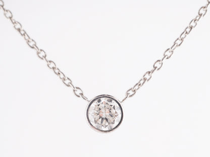 .81 Bezel Set Diamond Necklace in 14k White Gold