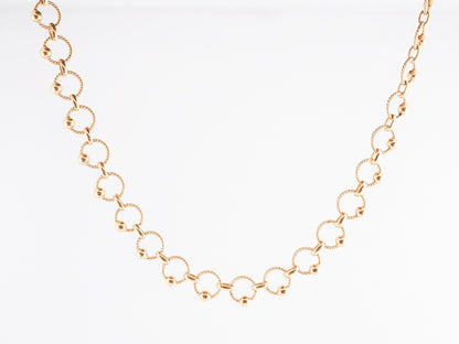 Circular Link Victorian Chain in 14k Yellow Gold