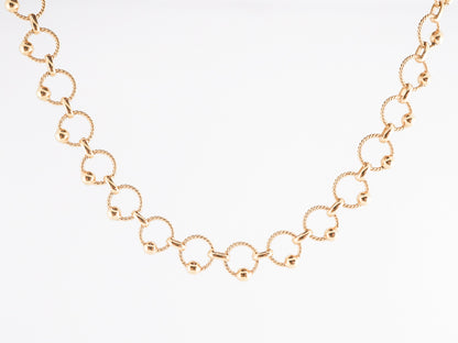 Circular Link Victorian Chain in 14k Yellow Gold