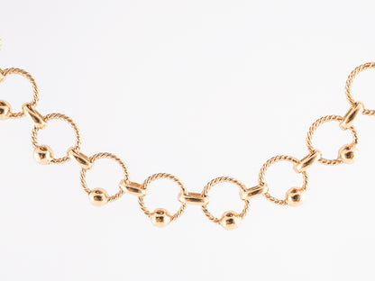 Circular Link Victorian Chain in 14k Yellow Gold