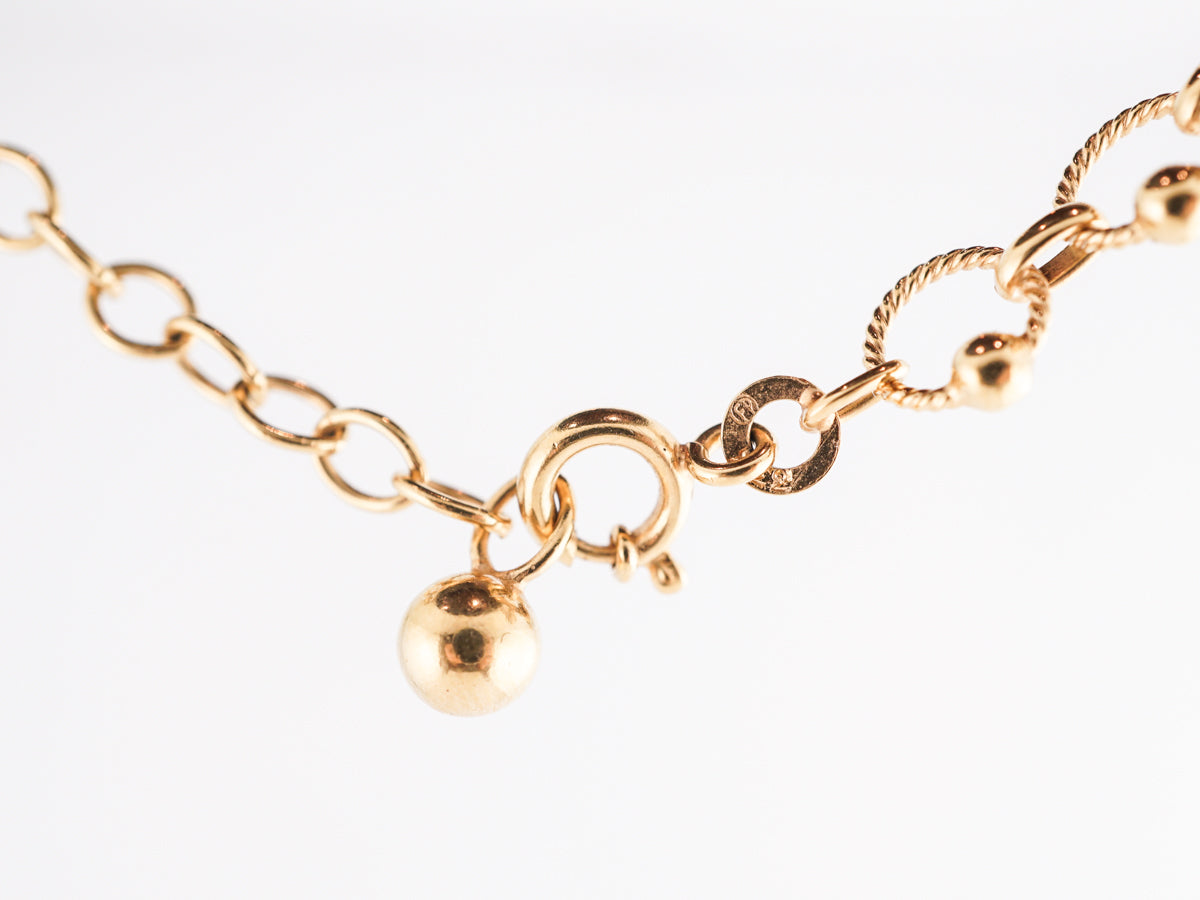 Circular Link Victorian Chain in 14k Yellow Gold