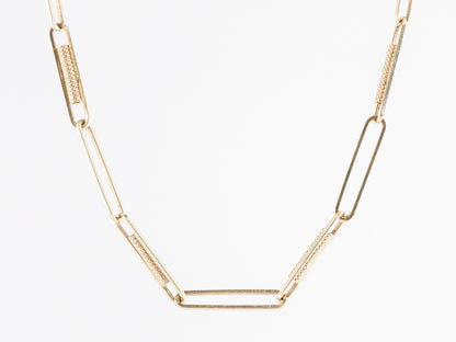 30 Inch Victorian Paperclip Chain in 14k Yellow Gold