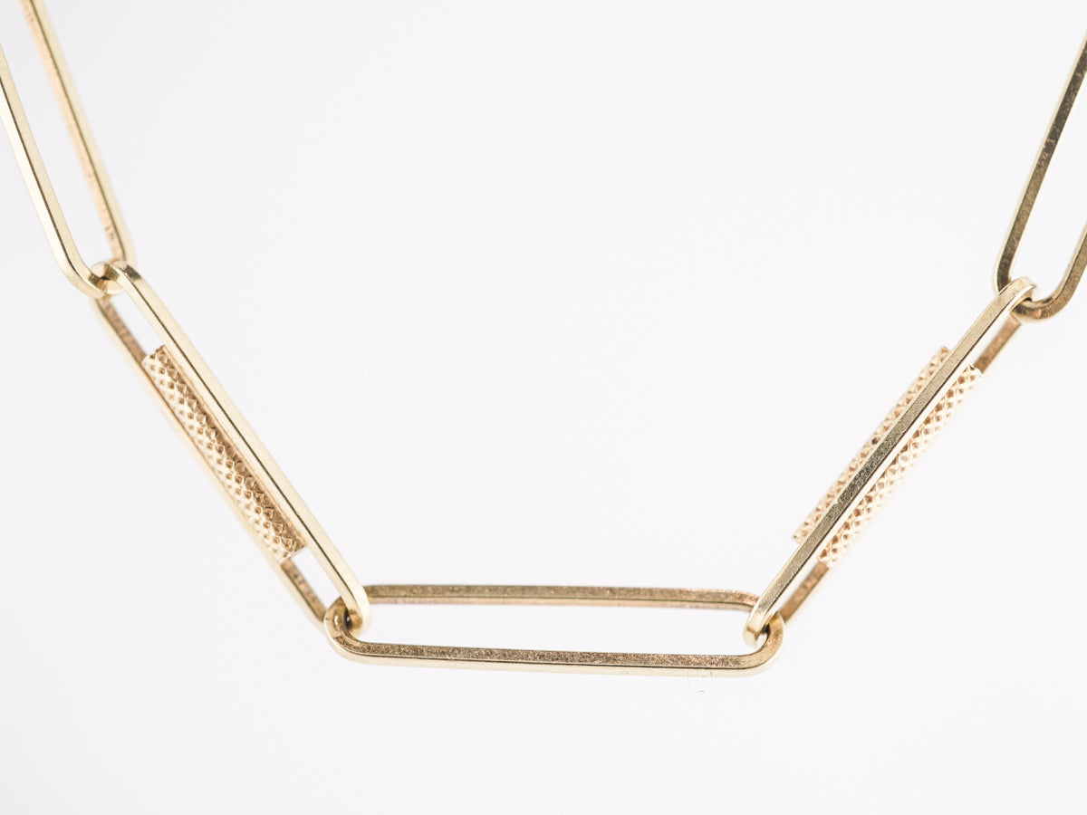 30 Inch Victorian Paperclip Chain in 14k Yellow Gold