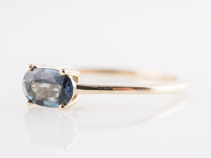 .58 Solitaire Sapphire Engagement Ring in 14K Yellow Gold