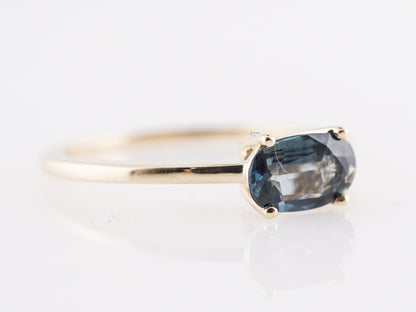 .58 Solitaire Sapphire Engagement Ring in 14K Yellow Gold