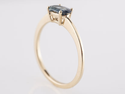 .58 Solitaire Sapphire Engagement Ring in 14K Yellow Gold