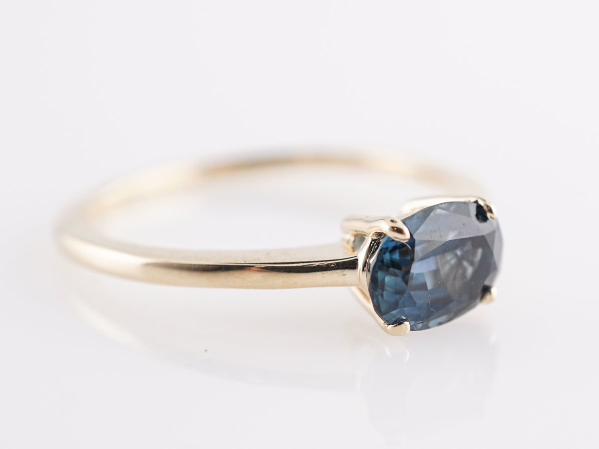 1.15 Carat Sapphire Engagement Ring in 14K Yellow Gold