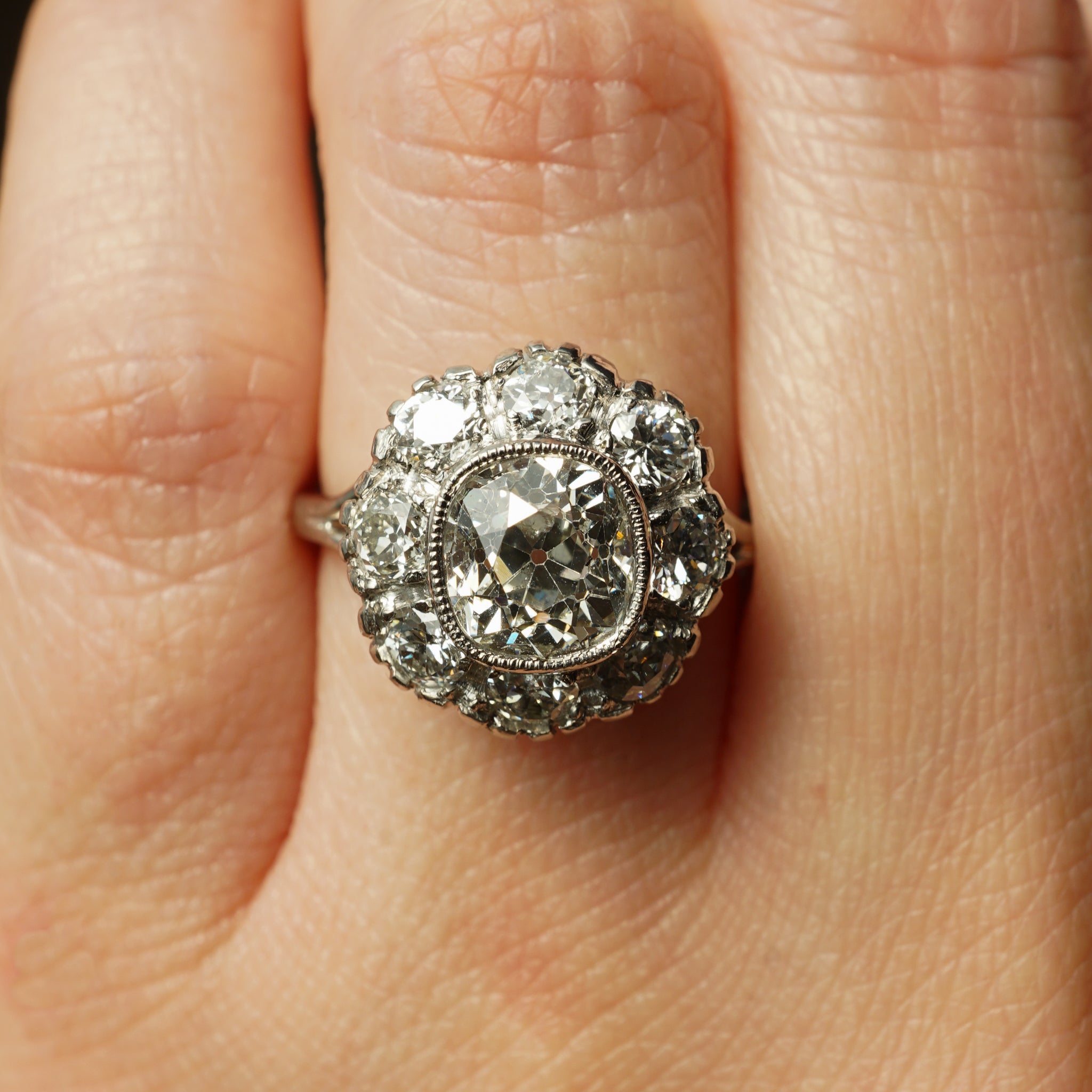 Art deco sale cluster ring