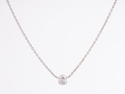 .55 Bezel Set Diamond Necklace in 14k White Gold