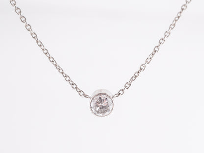 .55 Bezel Set Diamond Necklace in 14k White Gold