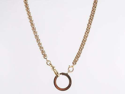 22 Inch Victorian Chain Necklace in 10k Yellow Gold