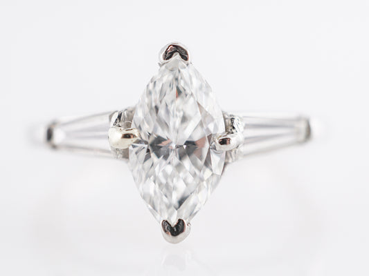 Solitaire Marquise Diamond Engagement Ring in Platinum *FOR APPRAISAL**