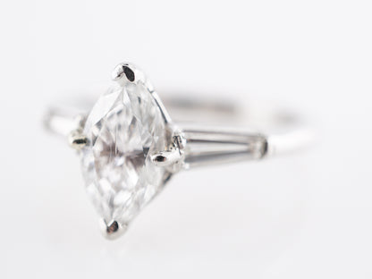 Solitaire Marquise Diamond Engagement Ring in Platinum *FOR APPRAISAL**