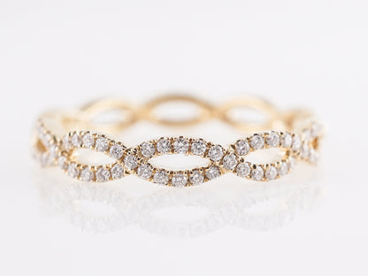 .24 Geometric Diamond Wedding Band in 14k Yellow Gold