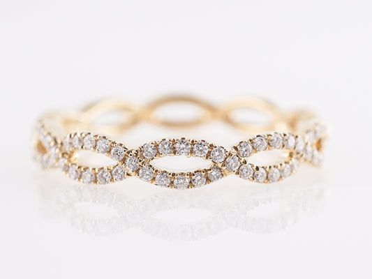 .24 Geometric Diamond Wedding Band in 14k Yellow Gold