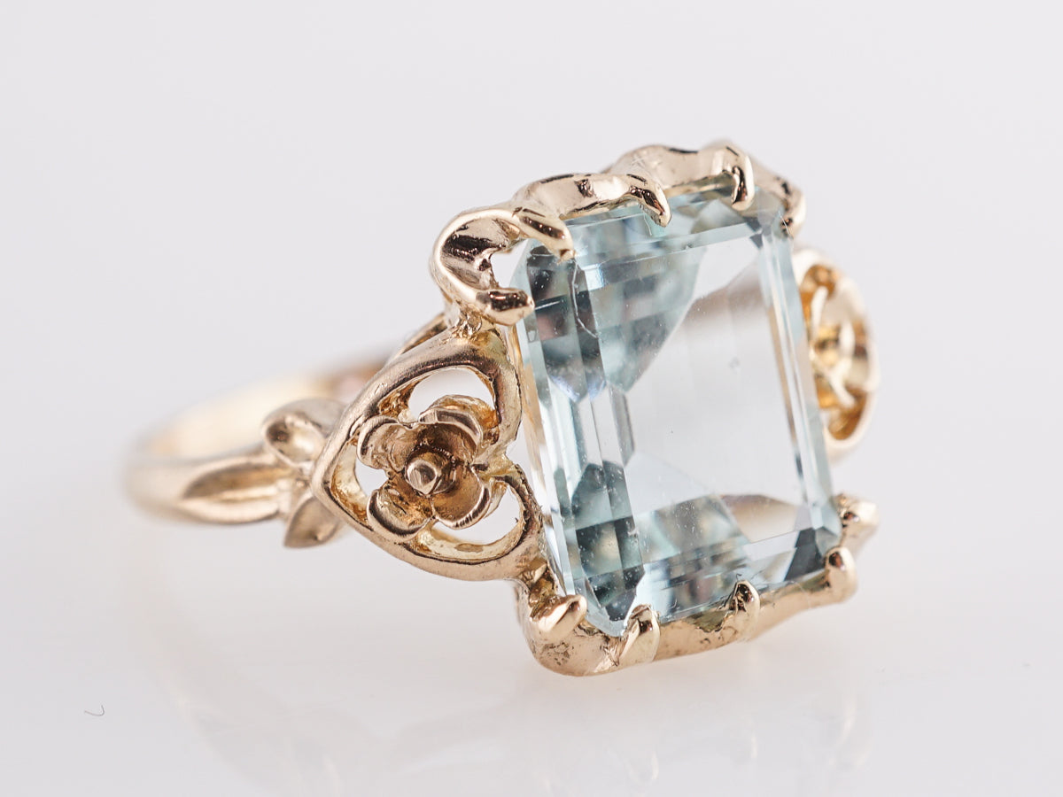 10k gold shop aquamarine ring