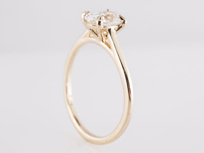 Solitaire 1 Carat Oval Diamond Engagement Ring in 14K