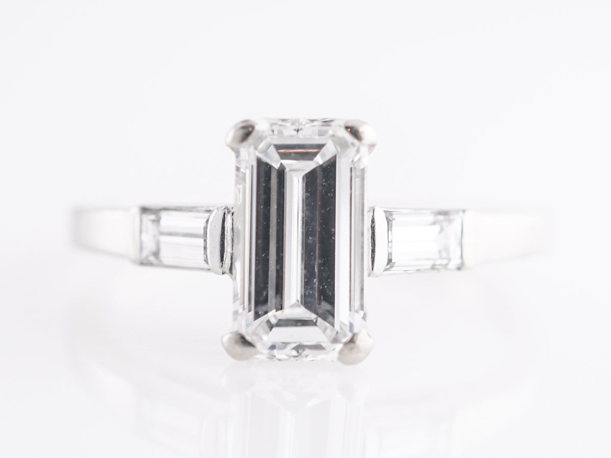 .84 Mid-Century Diamond Engagement Ring in Platinum