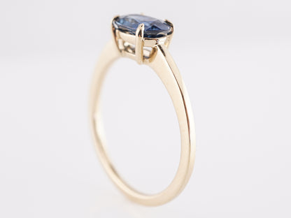 1 Carat Sapphire Engagement Ring in 14K Yellow Gold