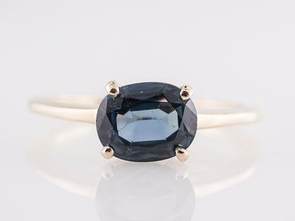 1.61 Carat Oval Sapphire Engagement Ring in 14K Yellow Gold