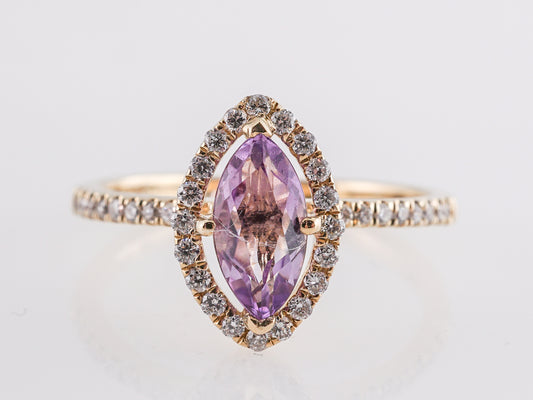 .60 Marquise Cut Amethyst Engagement Ring in 14k