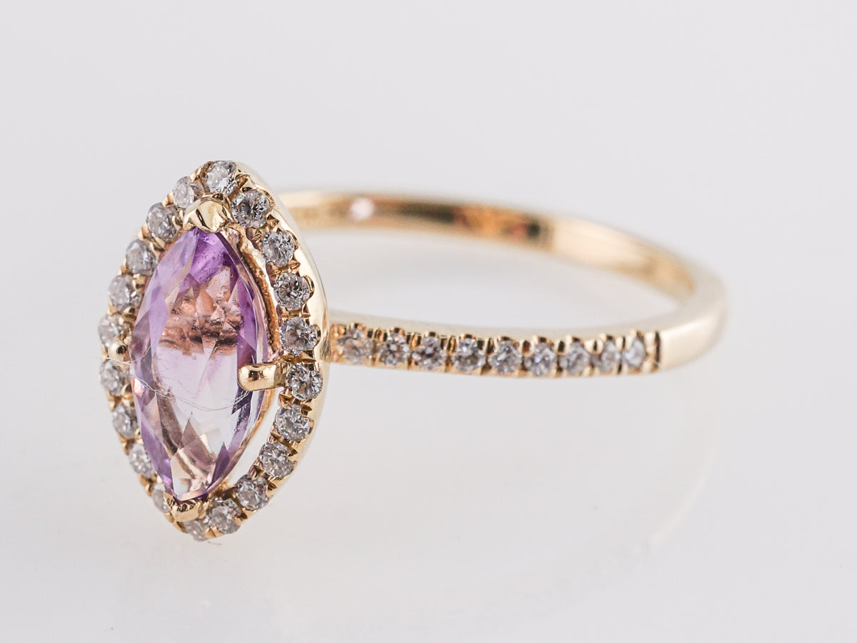 .60 Marquise Cut Amethyst Engagement Ring in 14k