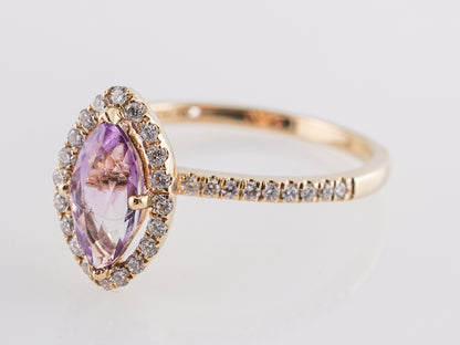 .60 Marquise Cut Amethyst Engagement Ring in 14k